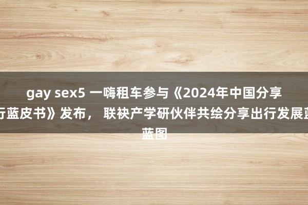 gay sex5 一嗨租车参与《2024年中国分享出行蓝皮书》发布， 联袂产学研伙伴共绘分享出行发展蓝图