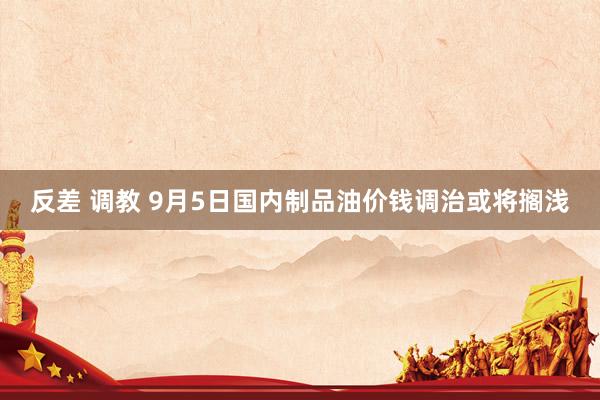 反差 调教 9月5日国内制品油价钱调治或将搁浅