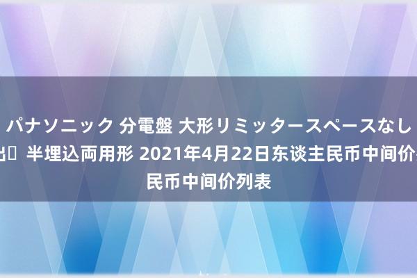 パナソニック 分電盤 大形リミッタースペースなし 露出・半埋込両用形 2021年4月22日东谈主民币中间价列表