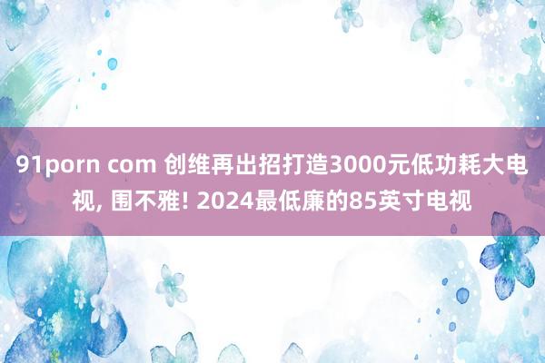 91porn com 创维再出招打造3000元低功耗大电视， 围不雅! 2024最低廉的85英寸电视
