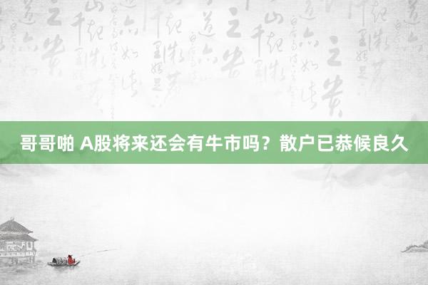 哥哥啪 A股将来还会有牛市吗？散户已恭候良久