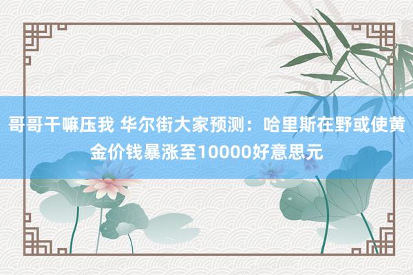 哥哥干嘛压我 华尔街大家预测：哈里斯在野或使黄金价钱暴涨至10000好意思元