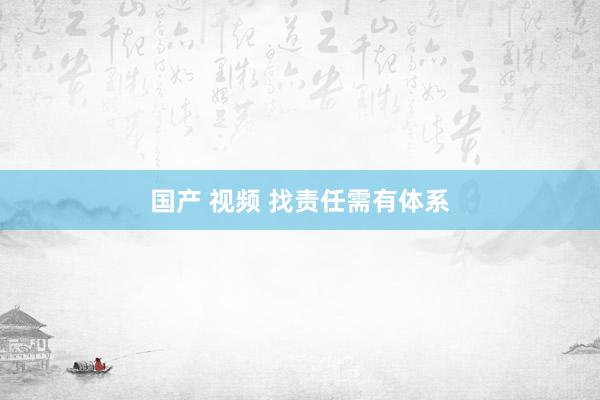 国产 视频 找责任需有体系