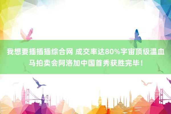 我想要插插插综合网 成交率达80%宇宙顶级温血马拍卖会阿洛加中国首秀获胜完毕！