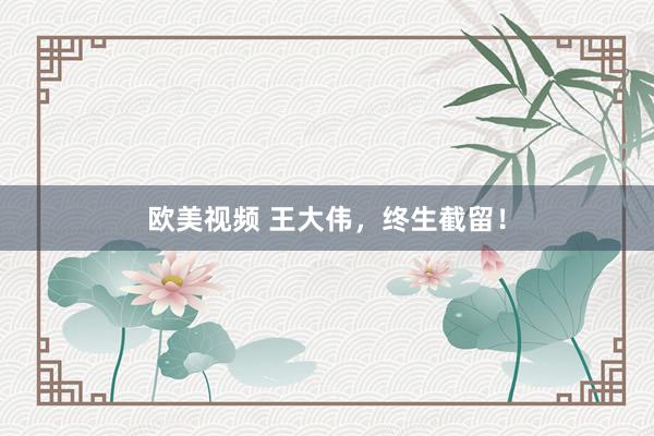 欧美视频 王大伟，终生截留！
