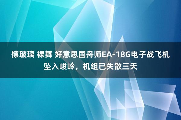擦玻璃 裸舞 好意思国舟师EA-18G电子战飞机坠入峻岭，机组已失散三天