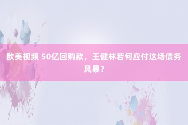 欧美视频 50亿回购款，王健林若何应付这场债务风暴？