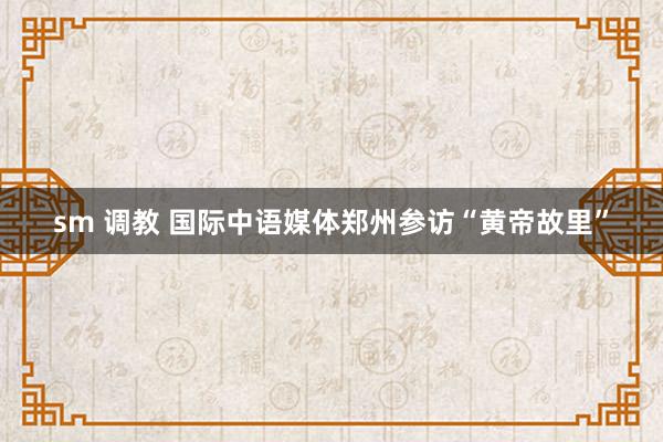 sm 调教 国际中语媒体郑州参访“黄帝故里”