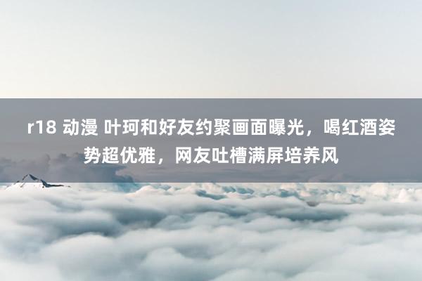 r18 动漫 叶珂和好友约聚画面曝光，喝红酒姿势超优雅，网友吐槽满屏培养风