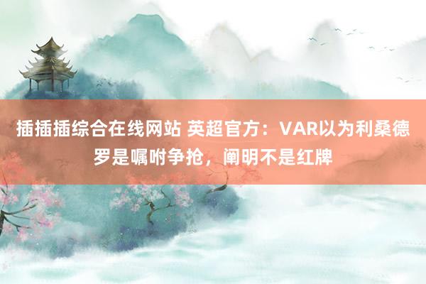 插插插综合在线网站 英超官方：VAR以为利桑德罗是嘱咐争抢，阐明不是红牌