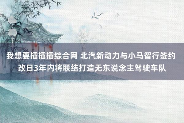 我想要插插插综合网 北汽新动力与小马智行签约 改日3年内将联结打造无东说念主驾驶车队