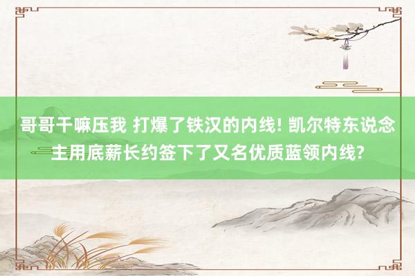 哥哥干嘛压我 打爆了铁汉的内线! 凯尔特东说念主用底薪长约签下了又名优质蓝领内线?