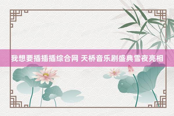 我想要插插插综合网 天桥音乐剧盛典雪夜亮相