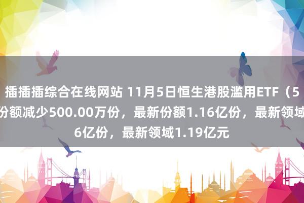 插插插综合在线网站 11月5日恒生港股滥用ETF（520520）份额减少500.00万份，最新份额1.16亿份，最新领域1.19亿元