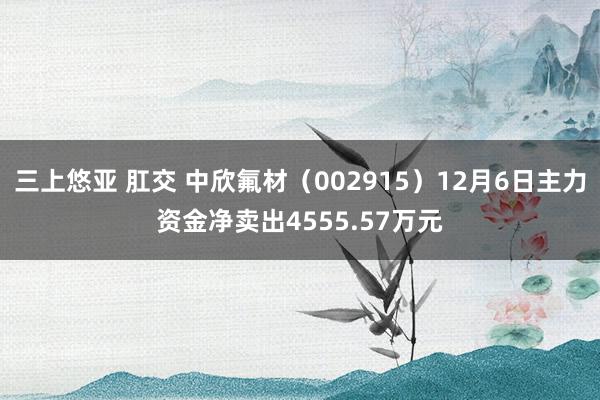 三上悠亚 肛交 中欣氟材（002915）12月6日主力资金净卖出4555.57万元