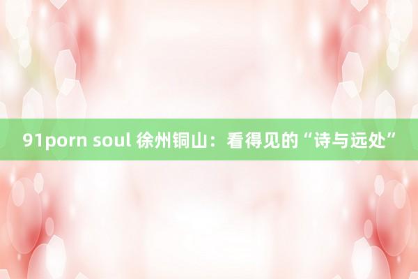 91porn soul 徐州铜山：看得见的“诗与远处”