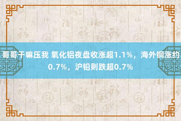 哥哥干嘛压我 氧化铝夜盘收涨超1.1%，海外铜涨约0.7%，沪铅则跌超0.7%