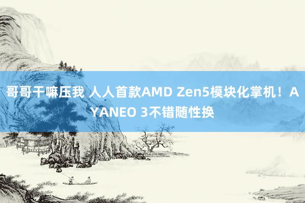 哥哥干嘛压我 人人首款AMD Zen5模块化掌机！AYANEO 3不错随性换