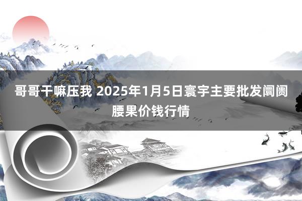 哥哥干嘛压我 2025年1月5日寰宇主要批发阛阓腰果价钱行情