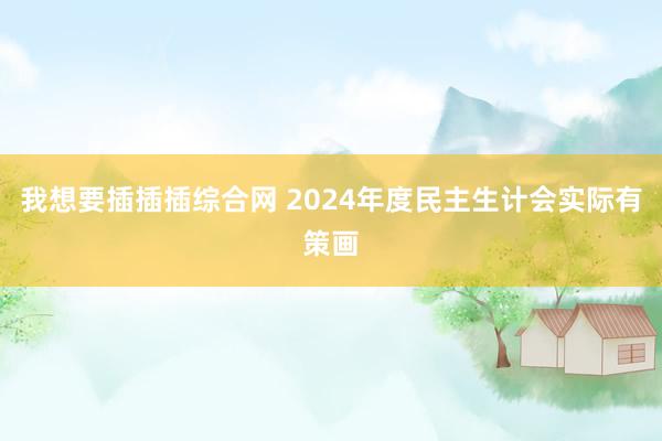 我想要插插插综合网 2024年度民主生计会实际有策画