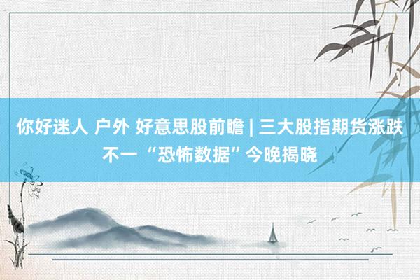 你好迷人 户外 好意思股前瞻 | 三大股指期货涨跌不一 “恐怖数据”今晚揭晓