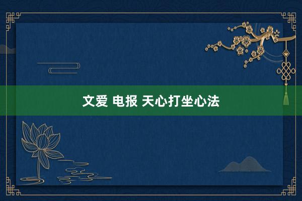 文爱 电报 天心打坐心法