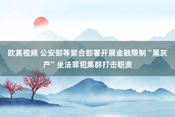 欧美视频 公安部等聚合部署开展金融限制“黑灰产”坐法罪犯集群打击职责
