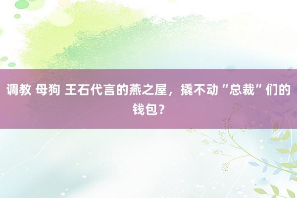 调教 母狗 王石代言的燕之屋，撬不动“总裁”们的钱包？