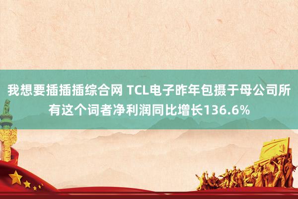 我想要插插插综合网 TCL电子昨年包摄于母公司所有这个词者净利润同比增长136.6%