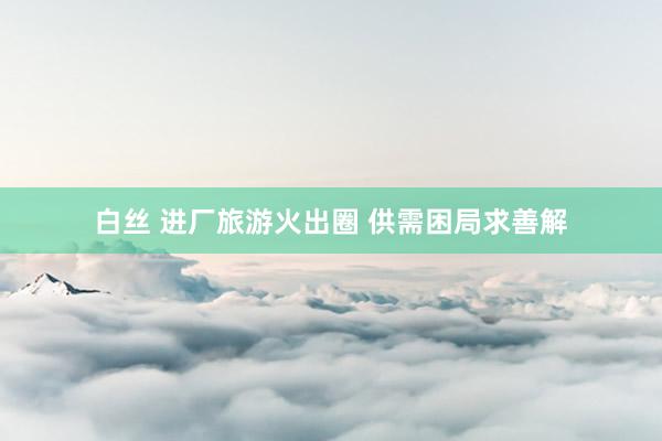 白丝 进厂旅游火出圈 供需困局求善解