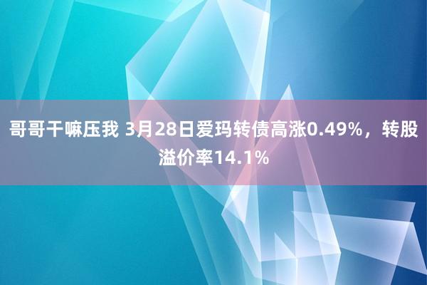 哥哥干嘛压我 3月28日爱玛转债高涨0.49%，转股溢价率14.1%