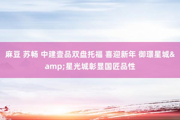 麻豆 苏畅 中建壹品双盘托福 喜迎新年 御璟星城&星光城彰显国匠品性