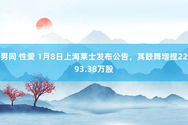 男同 性愛 1月8日上海莱士发布公告，其鼓舞增捏2293.38万股