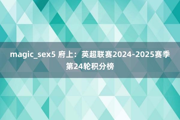 magic_sex5 府上：英超联赛2024-2025赛季第24轮积分榜
