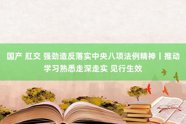 国产 肛交 强劲造反落实中央八项法例精神丨推动学习熟悉走深走实 见行生效